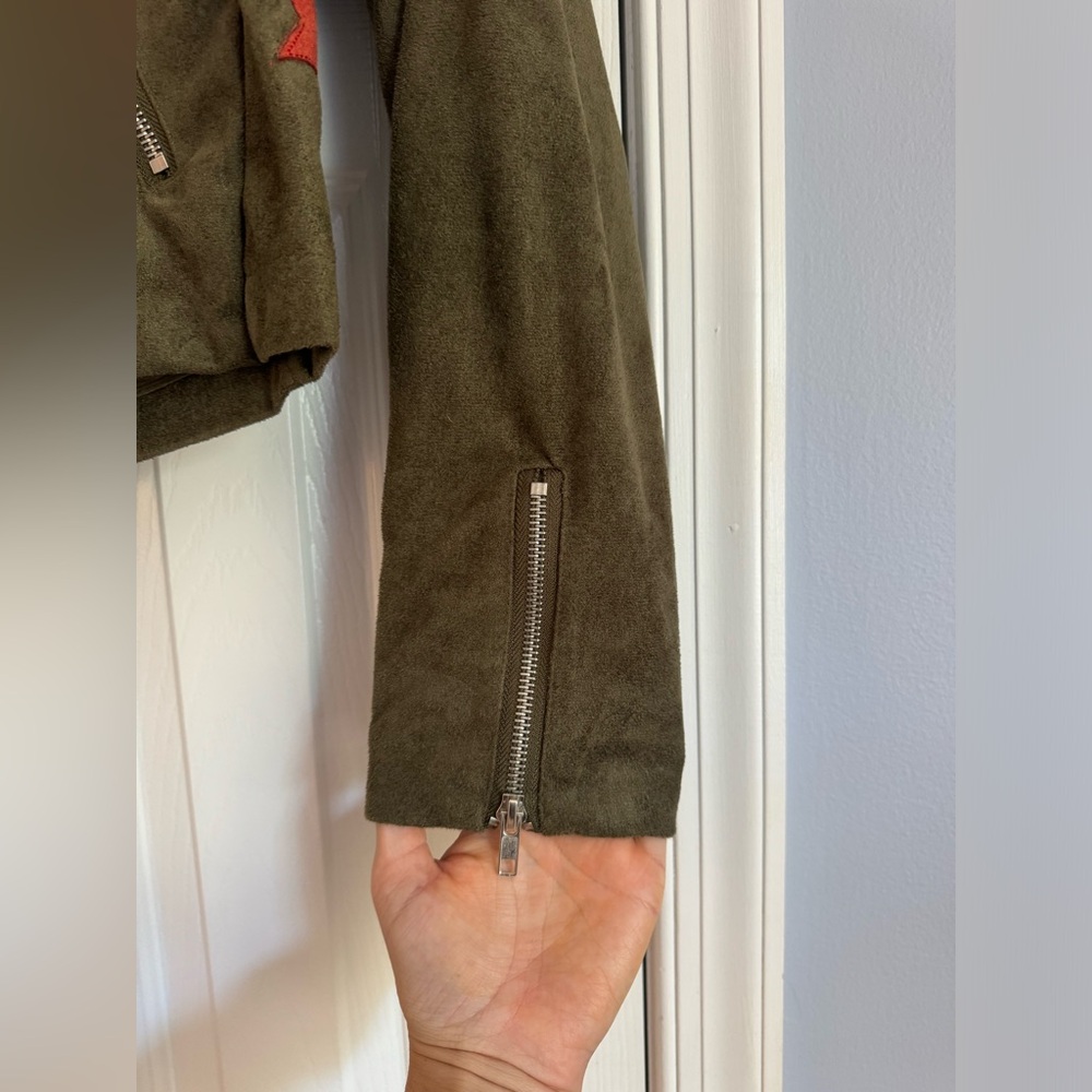 Olivaceous Suede Jacket - Picture 3 of 4